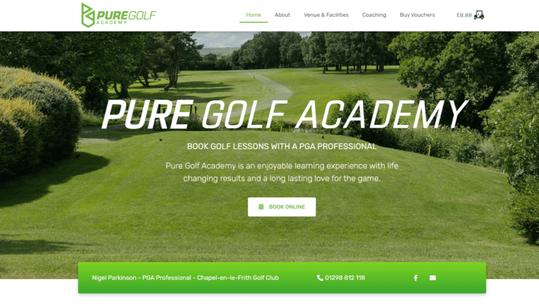 Pure Golf Academy Home Page